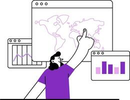 Forex Maestro Illustration for uiux, web, app, infographic, etc vector