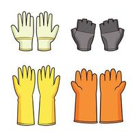 mano dibujado guantes colección vector