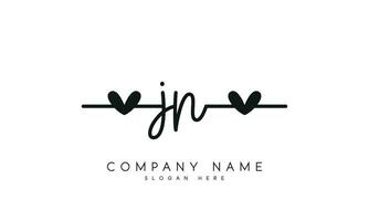 Handwriting JR logo design. JR logo design vector illustration on white background. free vector