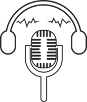 Microphone Podcast . Icon for design.  PNG Transparent