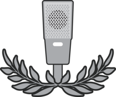 Microphone Podcast . Icon for design.  PNG Transparent