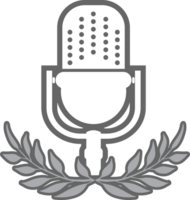 Microphone Podcast . Icon for design.  PNG Transparent