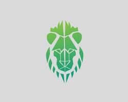 Lion face logo design is beautiful, dashing and mysterious. vector