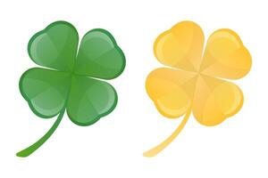 Clover. Clover icon. Golden clover. Four leaf clover. vector