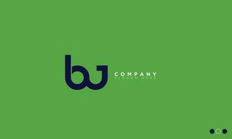 BU Alphabet letters Initials Monogram logo UB, B and U vector