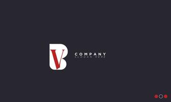 BV Alphabet letters Initials Monogram logo VB, B and V vector
