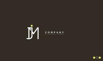 JM Alphabet letters Initials Monogram logo MJ, J and M vector