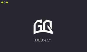 GQ Alphabet letters Initials Monogram logo QG, G and Q vector