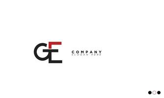 GE Alphabet letters Initials Monogram logo EG, G and E vector