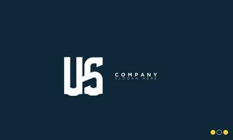 us alfabeto letras iniciales monograma logo su, u y s vector