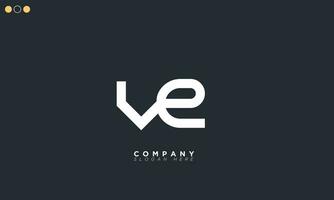 VE Alphabet letters Initials Monogram logo EV, V and E vector