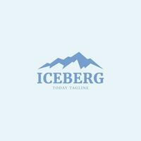 montaña logo iceberg pico al aire libre aventuras vector icono símbolo minimalista ilustración diseño