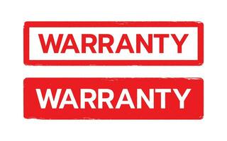 WARRANTY Rubber stamp vector. vector