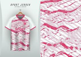 Backgrounds for sports jersey, soccer jerseys, running jerseys, racing jerseys, wave overlay pattern, pink and white vector