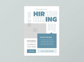 we are hiring flyer design teamlate vector