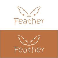 Feather logo, feather pen logo, law firm feather logo vector simple design