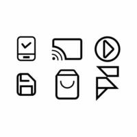 set icon bussines vector collection