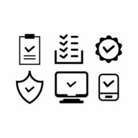 set icon collection vector office