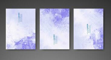 Set of creative hand painted abstract watercolor background. Design for your cover, date, postcard, banner, logo. vector