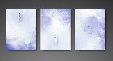 Set of creative hand painted abstract watercolor background. Design for your cover, date, postcard, banner, logo. vector