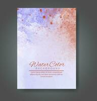 Cards with watercolor background. Design for your cover, date, postcard, banner, logo. vector