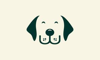 line art dog logo template vector