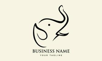 elephant logo template vector