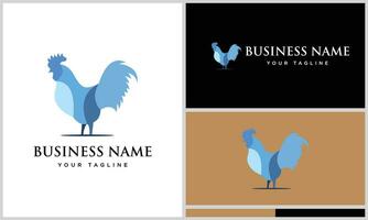 polygonal color Rooster logo design vector