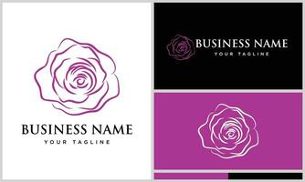 hand drawn rose logo template vector