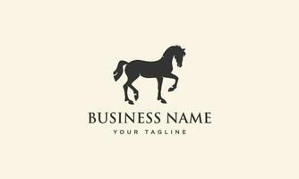 silhouette arabian horse logo design vector