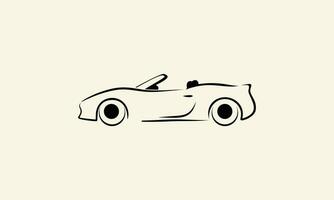 line art car logo design vector