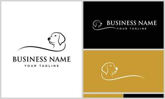 line art Labrador Retriever logo vector