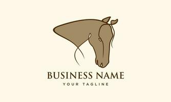 line art horse logo design vector