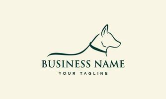 hand drawn dog logo design vector