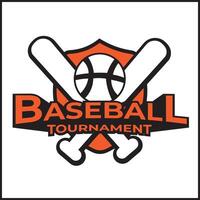 baseball tournament illustration design vector baseball ball and two bats. suitable for logos, icons, posters, t-shirt designs, stickers, companies, concepts, advertisements, websites