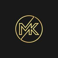 MK luxury logo design vector
