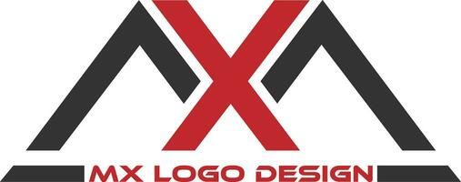 MX logo design vector