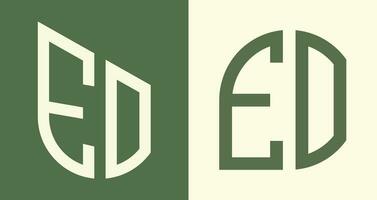 Creative simple Initial Letters EO Logo Designs Bundle. vector