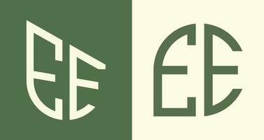 Creative simple Initial Letters EE Logo Designs Bundle. vector