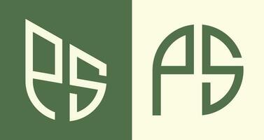creativo sencillo inicial letras PD logo diseños manojo. vector