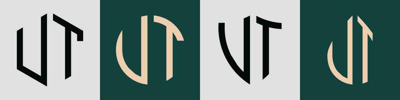 creativo sencillo inicial letras Utah logo diseños manojo. vector