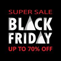 Black Friday Sale Vector Design Illustration with Black Background