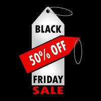 Black Friday Sale Vector Design Illustration with Black Background