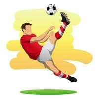 vector ilustración en sencillo plano diseño estilo de un fútbol americano jugador