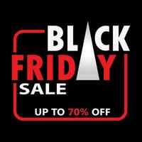 Black Friday Sale Vector Design Illustration with Black Background