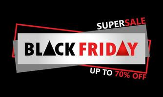 Black Friday Sale Banner Vector Design Illustration with Black Background