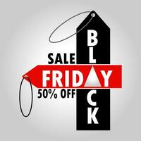 Black Friday Sale Vector Design Illustration with Grey Gradient Colored Background