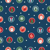 Christmas seamless pattern with New Year elements. vector