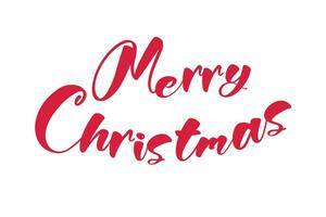 Merry Christmas hand calligraphy isolated on white background. vector