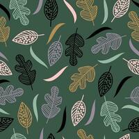 Wallpaper with leaves, luxury nature leaves. vector